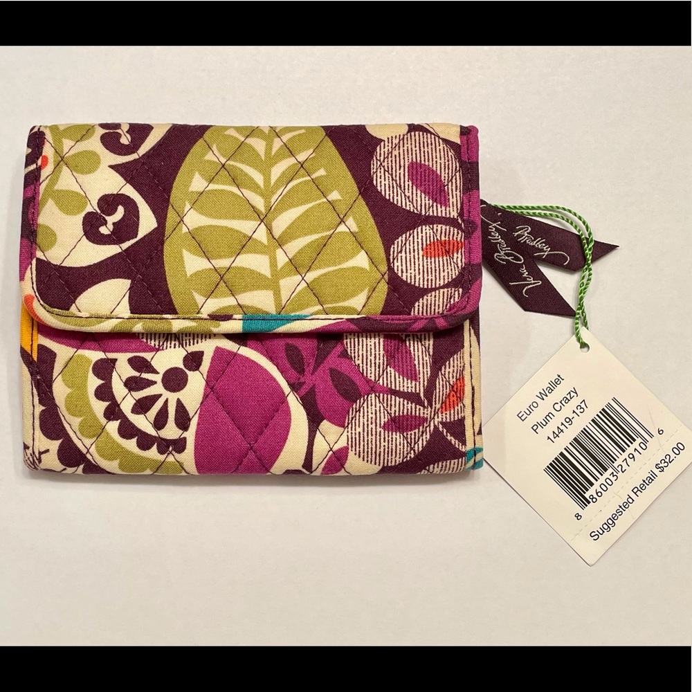 Plum Crazy Vera Bradley Euro Wallet